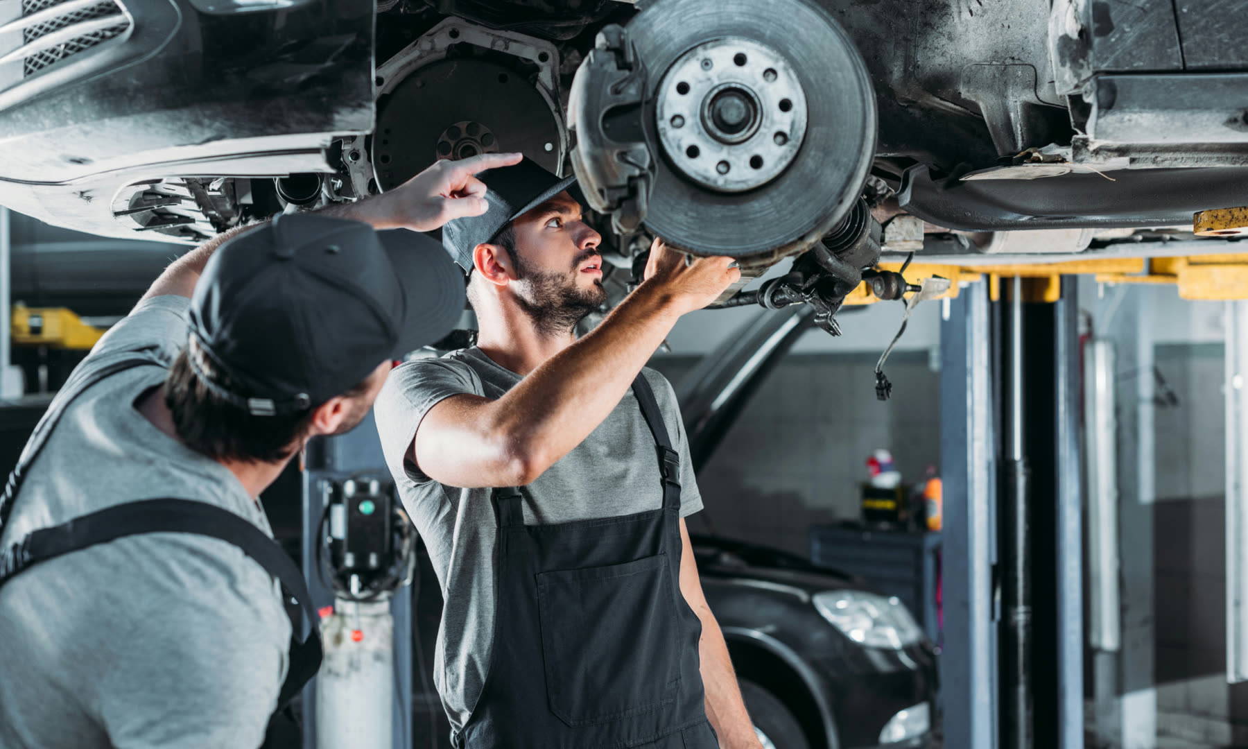 Brake inspection at Major League Tire